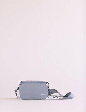 NEW Augustnoa Belt Bag Crossbody Fanny Pack Light Bluish Gray NIP $58 Retail
